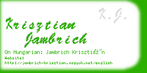 krisztian jambrich business card